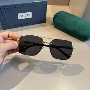 Gucci Black and Gold Designer Shades